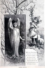 Easter Morning 1885 DAY of RESSURRECTION PASSOVER of GOD Matted Print w POEM