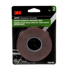 3M Super-Strength Molding Tape, 1/2 in X 15 Ft, High Strength Double-Sided Adhes