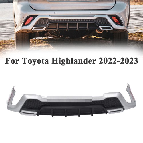 For Toyota Highlander 2022 2023 Rear Bumper Diffuser Lip Body Kit Gloss ...
