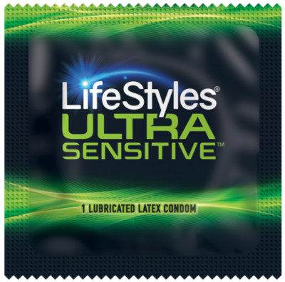 Lifestyles Ultra Sensitive Thin Lubricated Latex Condoms Bulk+ Brass Pocket Case