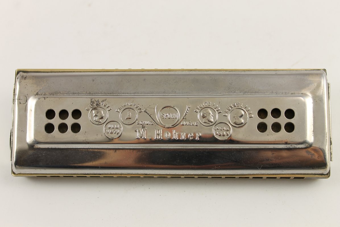 Antique German Harmonica M. HOHNER ECHO Clockenreine Stimmung 1940