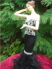 Black & Silver Lady Figurines by Leonardo Xmas Gift