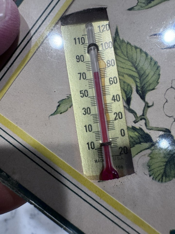 Vtg 50’s Super Oil Company Topeka Kansas Advertising Thermometer Tile