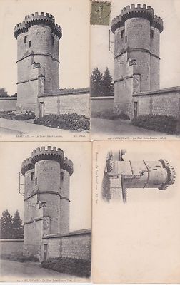 Lot of 4 old postcards BEAUVAIS tour saint-lucien