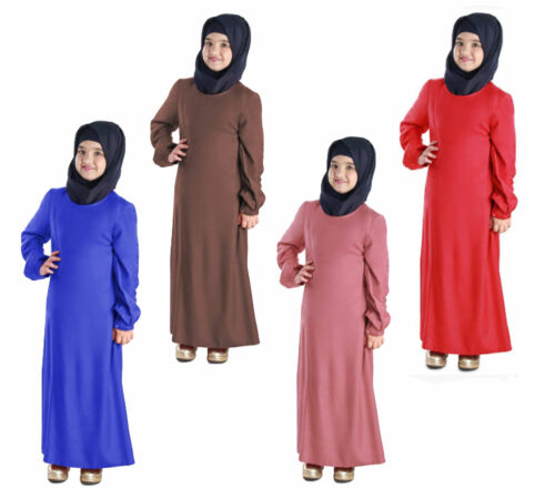 Muslim Kids Clothes Girls Prayer Burqa Full Cover Jilbab Abaya Kaftan Dress eBay