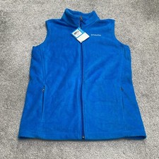 Columbia Steens Mountain Fleece Vest Boys Youth XL Royal Blue Fleece Outdoor NWT
