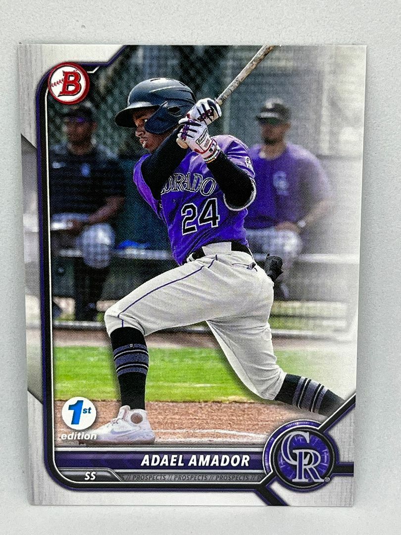2022 Bowman 1st Edition Adael Amador Paper Rockies #BPPF-109 | eBay