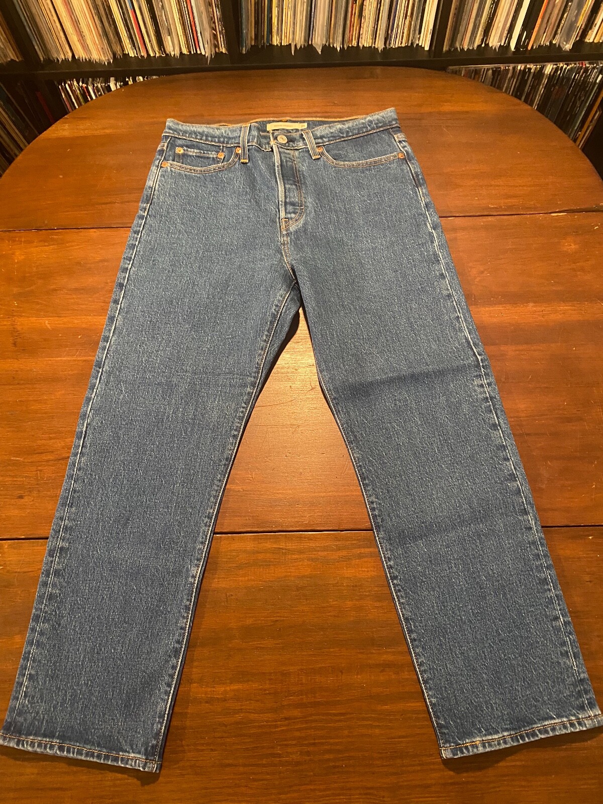 Levis Premium Wedgie Straight Fit Button Fly Jeans Wo… Gem