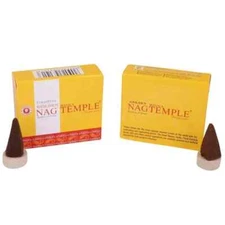 Vijayshree Golden Nag Temple Masala Incense Dhoop Cone 12 Packet Each 10 Cones
