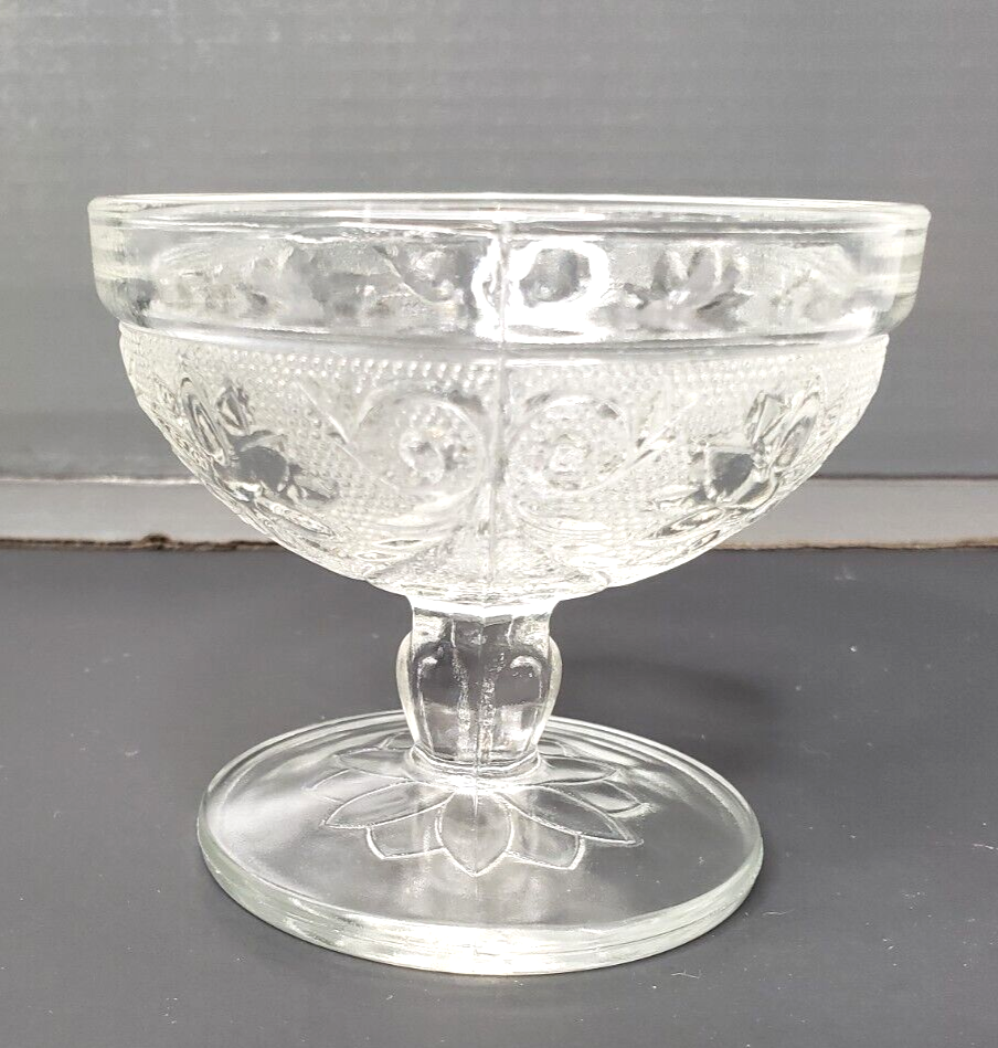7 Indiana Glass Tiara CLEAR Sandwich Sherbet Cups Knob Stem 3 1/4" eBay