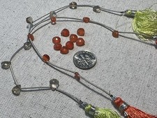 Carnelian  Quartz Faceted Briolette Gemstone Beads 5x6, 7x7mm Jewelry Making