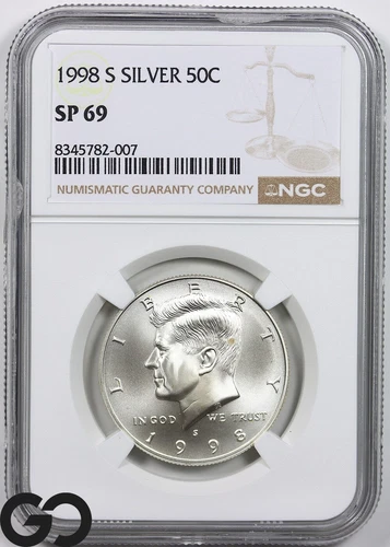 1998-S Kennedy Silver Half Dollar, NGC SP-69 * Matte Finish, Special Mint Strike