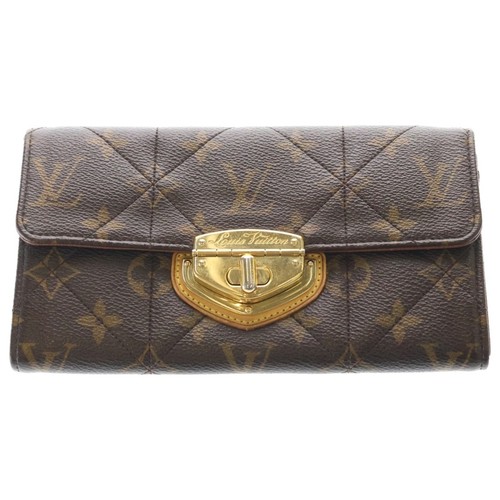 Louis Vuitton Monogram Etoile Portefeuille Sarah Long Wallet Brown Leather Used
