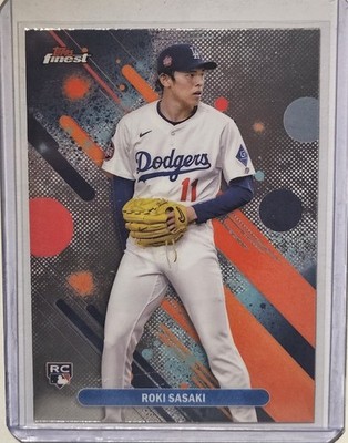2025 Topps Finest Roki Sasaki #40 RC Common Los Angeles Dodgers  