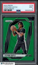 2024 Panini Green Prizm #234 Stephon Castle Spurs RC Rookie PSA 9 MINT