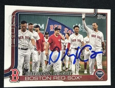 Alex Cora Signed 2025 Topps Series 1 #264 Autographed Auto – Team Card Red Sox