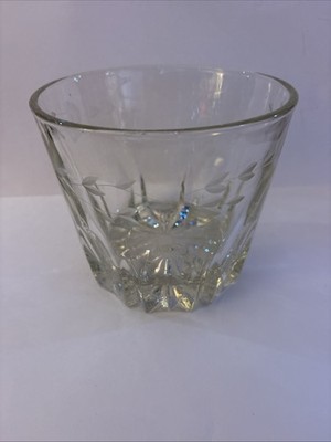 Champagne Bucket Crystal Fire King Ware Made In USA Floral Print