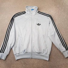 Adidas Mens Track Jacket Large Blue Sky SST Firebird Originals High Neck Retro