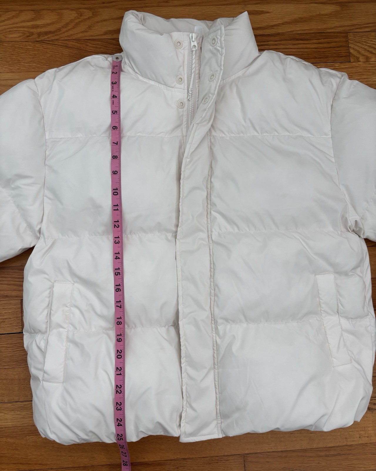 Fabletics Essential Puffer Womens Jacket Bone/Whi… - image 6