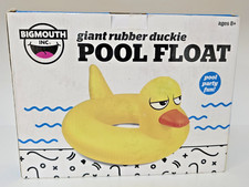 NEW BigMouth Inc Giant Rubber Duckie Pool Float 53" Inflatable Yellow Duck