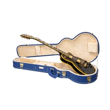 Crossrock Designer Series- Wooden Case for Les Paul Electric Guita-Vibrant Blue