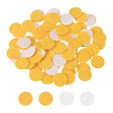 200 Pcs Adhesive Felt Circles 12mm 1/2" Circle Stickers Yellwo/White