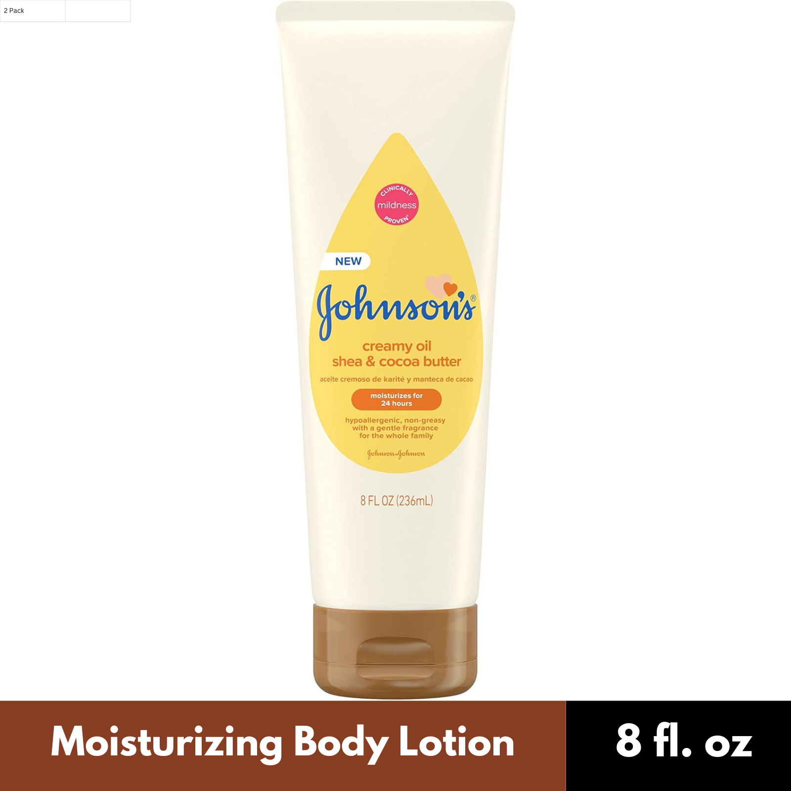 Johnson's Baby Creamy Oil with Shea & Cocoa Butter for Moisturizing Baby Skin