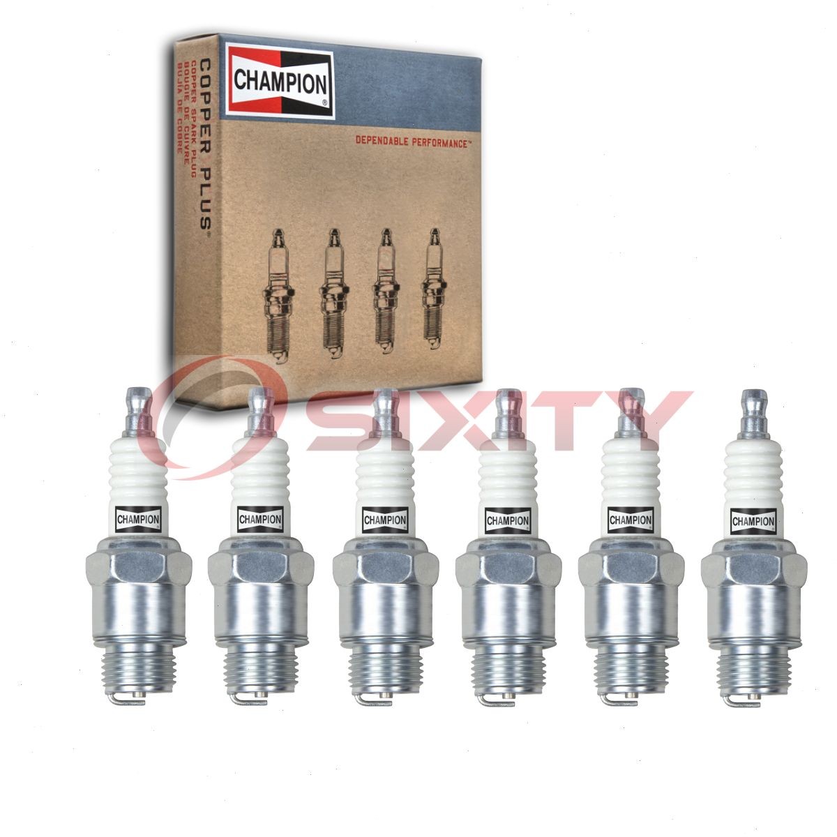 6 pc Champion Industrial Spark Plugs for 1940-1941 Hupmobile Skylark bg