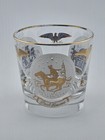 Set of 4 Vintage Patriotic Rocks Glasses Gold Rim Paul Revere Monticello — photo 2