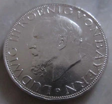 MDS DEUTSCHES REICH KAISERREICH BAYERN 3 MARK 1914 D "LUDWIG III.", SILBER  #C