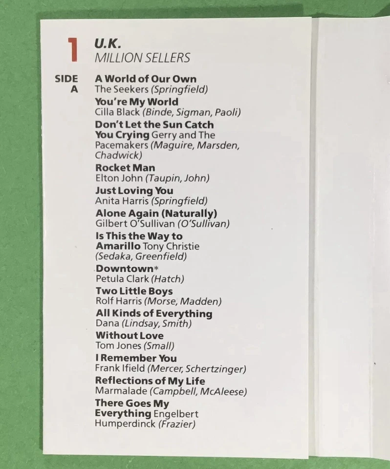 Million Sellers, Audio Cassette Tape - Image 3 of 4