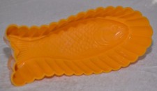 VintaGe 70er Dr. Oetker Fischform Puddingform 0,5 Liter 500 ml Sonnengelb Retro