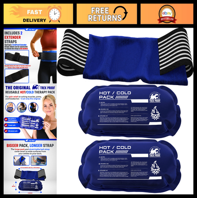#ad Reusable Hot amp; Cold Gel Ice Pack Set 3 Piece Therapy Wraps for Pain Relief $45.99