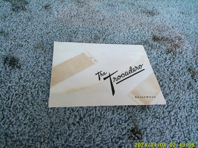 THE TROCADERO, Hollywood, California. 1945 souvenir photo of two Navy men