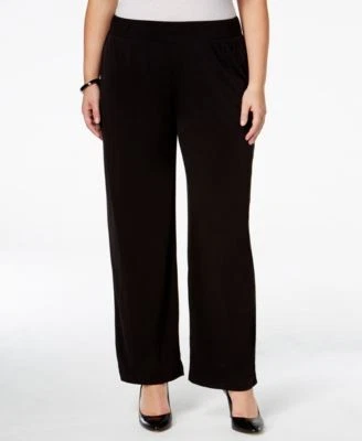 NY Collection Plus Size Pull-On Wide-Leg Pan 704974952661 1X RT $44.0
