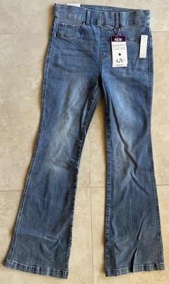 Gloria Vanderbilt Jeans Straight Leg High Rise Shape Effect Pull-On Blue 6 Short
