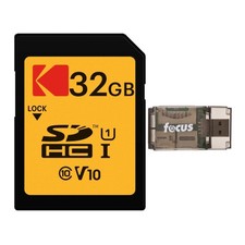 Kodak 32GB Class 10 UHS I U1 SDHC Memory Card Focus All In One Card Reader