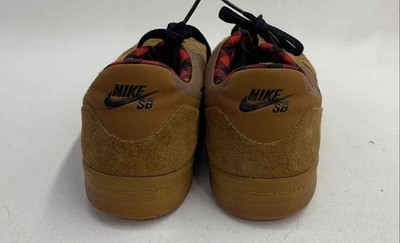 Nike SB Paul Rodriguez CS Ale Brown Plaid Skate Shoes Sneakers