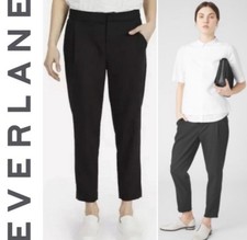 Everlane GoWeave Pleated Slouchy Wool Trouser Pants Black Size 0 Career Workwear