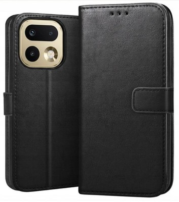 FÜR REALME 16 PRO PLUS - CLASSIC Buch Case Hülle Handy Schutz Tasche SCHWARZ