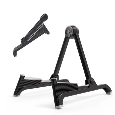 nalu Classic A-Frame Tripod Adjustable Guitar Stand for GrayRubber+BlackFrame 