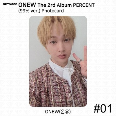 Onew 2nd Album Percent Photobook 1% / 99% ver. Official Photocard