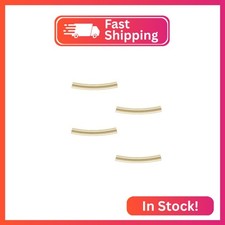 10pcs Adabele Real Yellow Gold Plated Sterling Silver Curved Noodle Tube Beads 2