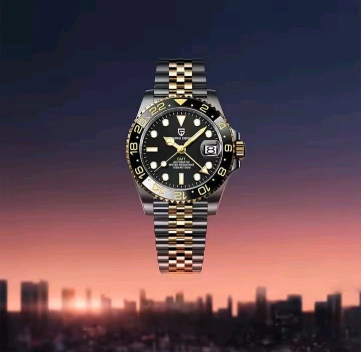 luxury and simple Sapphire Glass GMT Wristwatch 100M Waterproof for Men's - Image 4 of 4