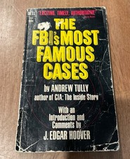 The FBI's Most Famous Cases by Andrew Tully 1967 Dell 2501 J. Edgar Hoover
