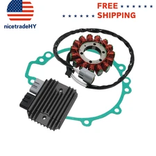 Magneto Coil Stator+Voltage Regulator Rectifier+Gasket for Kawasaki ZX10R 08-10