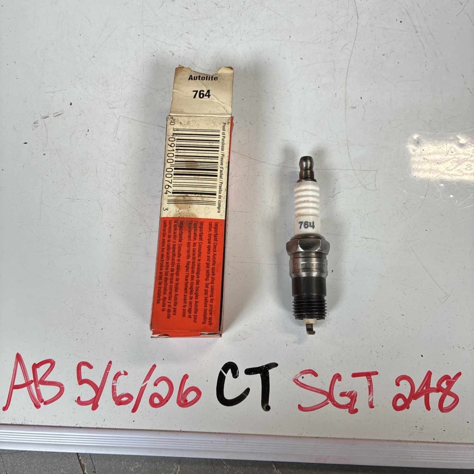 Autolite 764 Resistor Spark Plug - Select Ford/Lincoln/Mazda/Mercury - NOS