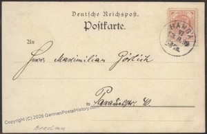 Germany 1897 Breslau Local Private Stadtpost Cover USED Dr R Galles Buchd 116549