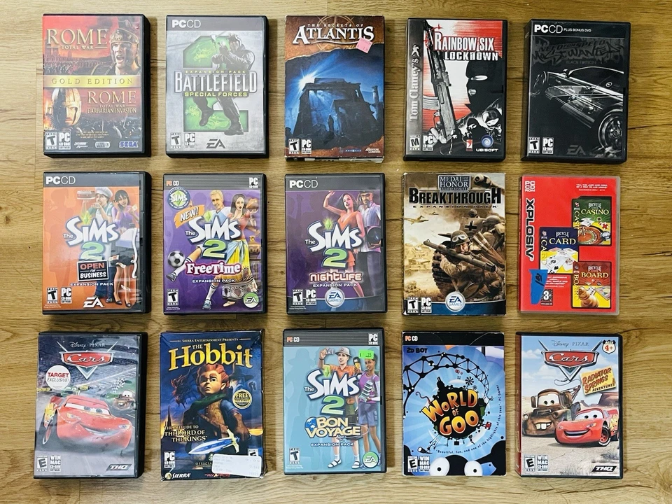 Lot Of 104 PC CD ROM Games : Age Of Empires, Sims, Call Of Duty, Half Life, etc - Image 2 of 4