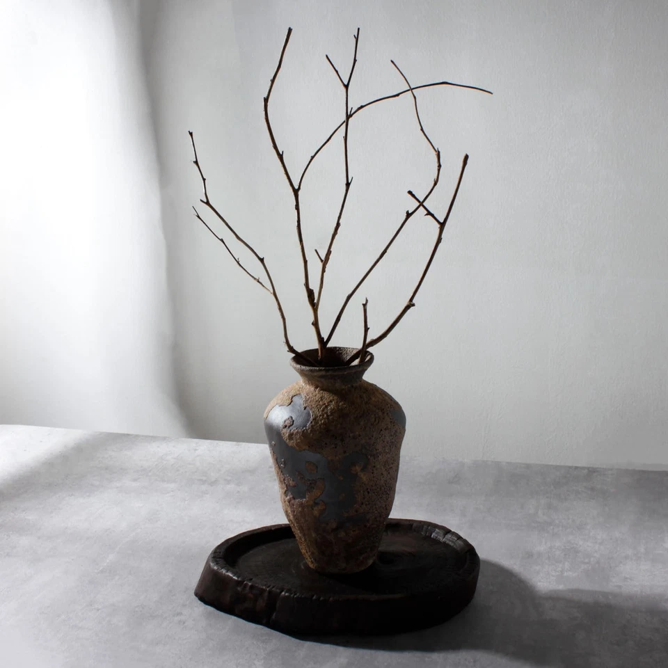 Rusty Ceramic Vase, Pottery Farmhouse Flower Vase for Centerpieces, Wabi Sabi... - Image 2 of 4